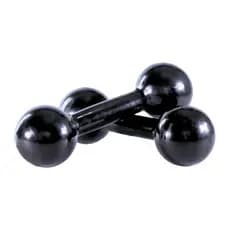 Kit Par De Halter Bola Emborrachado 1kg