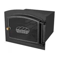 Forno Abaulado Com Vidro Caixote 0,90mm Frente Em Ferro Fundido
