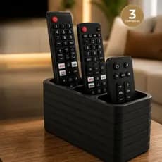 Organizador de Controle Remoto Porta Controles Para Sala Rack TV Até 3 Controles Design Moderno