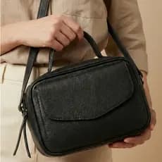 Bolsa Feminina De Couro Legitimo Box Bag Cores Básicas