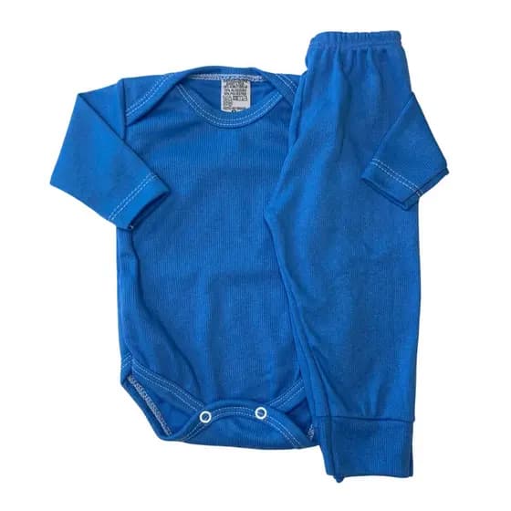 Conjunto de Bebe Body + Calça Liso Canelado Promoção