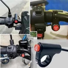 Botão Interruptor De Pisca Alerta Universal / Seta / Emergência – Moto ou Scooter Elétrica
