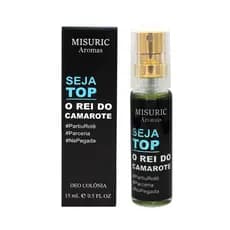 Deo Colônia Masculina De Bolso Misuric Aromas Seja Top O Rei Do Camarote 15ml Presente