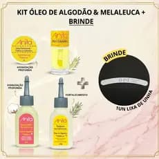 Kit 4 Produtos de Tratamento Óleo de Algodão e Melaleuca Anita ** GANHE BRINDE **