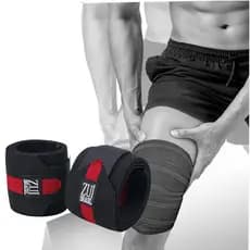 Par Faixa Elástica de Joelho para Treino, Musculação Crossfit e Academia