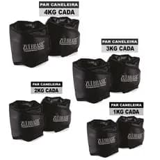 Kit Canaleiras Peso 1kg 2kg 3kg 4kg Tornozeleiras Profissional