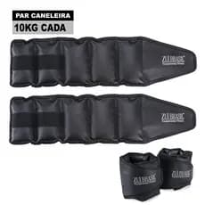 Caneleira Tornozeleira 10kg Peso Perna Musculaçao Academia Treino Funcional Profissional