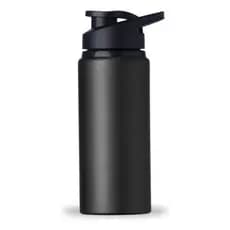 35 Squeeze 600ml Garrafa Alumínio Fitness Água Academia C/ Alça Cor Preto