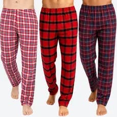 Calça Xadrez Kit 3 Peças Reta Estilo Folgada 100% Suede Algodão Premium Pijama Dormir