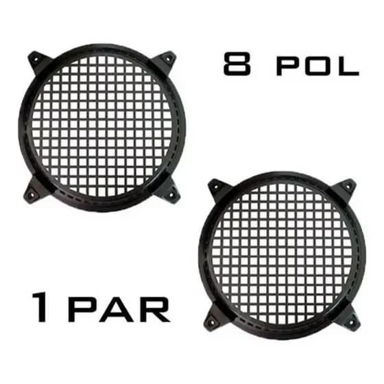 2 Telas Plásticas para Alto Falante Sub Woofer 8 Pol Profissional proteção