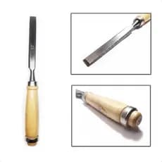 Formão Cabo Madeira 1/2” Corpo Aço Carbono Profissional