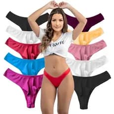 Kit 5 Calcinhas  Fio Duplo Calcinha Empina Bumbum