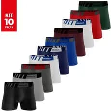 Kit 10 Cuecas Box Boxer New Route De Microfibra Adulto