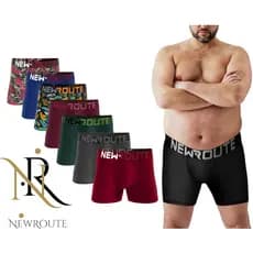 Kit 4 Cuecas Plus Size Masculino New Route Cueca Extra Grande de Microfibra