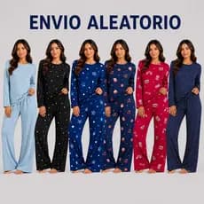 Pijama De Frio Feminino Longo Peluciado Confortável Estampas Variadas