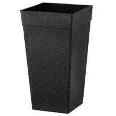 Vaso Coluna Rattan 10L Decorativo para Flores e Plantas Jardim Área Interna Externa