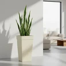 Kit 4 Vasos Rattan 28 L Bege para Plantas e Flores Arranjos Artificiais Decoração vaso grande