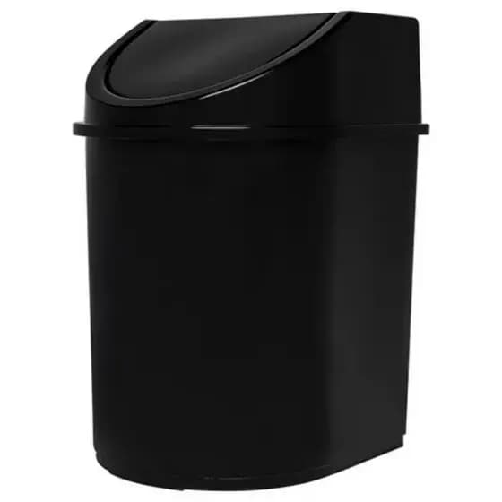 Lixeira Basculante 12 Litros Preta/Branca/Cinza Cozinha Escritorio Banheiro Jaguar