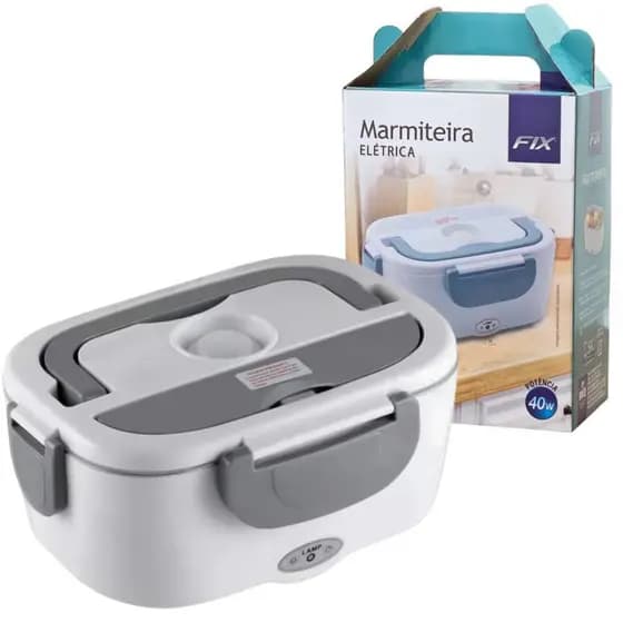 Marmita Elétrica Portátil 1,05l Bivolt 110v/220v domestica viagem trabalho FIX
