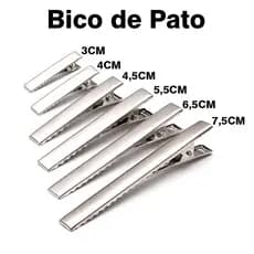 Presilha Bico De Pato Prendedor Jacare Níquel Com 100 Unidades Metal Para Artesanato Uso Profissional