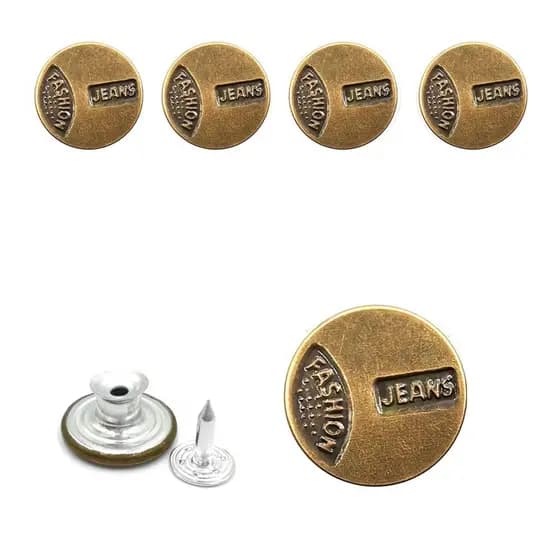 Botão Flexível Fashion Jeans 17Mm 1000 Unidades Ferro Alta Qualidade Ótimo Custo-Benefício