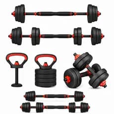 Kit Halter Ajustável 20kg  Musculação Completo Para Treino em Casa Ahead Sports