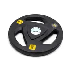 Anilha Olímpica Vulcanizada 5kg Ahead Sports Absolute – Preto e Amarelo