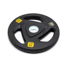 Anilha Olímpica  2,5kg Ahead Sports Absolute – Preto e Amarelo