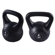Kit 2 Pesos Kettlebell Para Treiono Funcional 4 E 8kg Preto