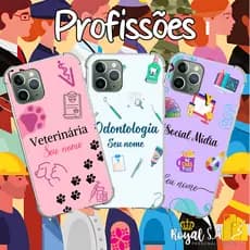 Capinha personalizada Sua Profissão para aparelhos Samsung/ Iphone/ Motorola/ Xiaomi/ Realme