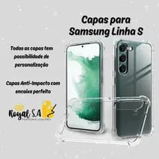 Capinha de Silicone Transparente Anti Impacto Samsung - LINHA S - Proteção Reforçada com Estilo!