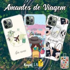 Capinha personalizada Amantes de Viagem para todos Samsung/ Iphone/ Motorola/ Xiaomi/ Realme