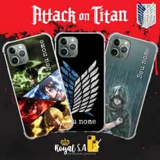 Capinha personalizada Attack on Titan/ Shingeki no Kyojin para Samsung/ Iphone/ Motorola/ Xiaomi