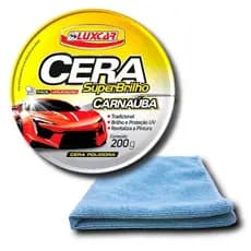 Cera Pasta Automotiva Carnaúba Luxcar SuperBrilho Com Pano