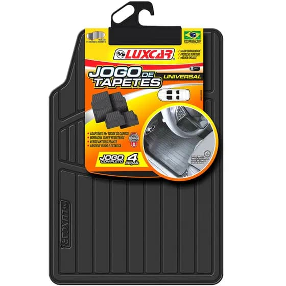 Jogo De Tapetes Universal P/ Carros 4 Peças Luxcar