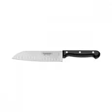 Faca Santoku Tramontina Ultracorte com Lamina em Aço Inox e Cabo de Polipropileno Preto 7"