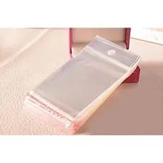 Kit 100 unidades Sacola Adesivo plástico embalagem com furo 6x12cm ate 15x30cm