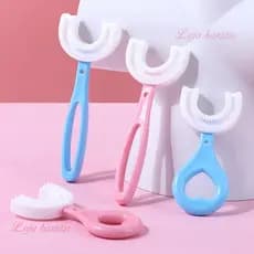 Escova de dentes em forma de U de 360 graus para crianças,  2-6-12 anos, Escova macia em forma de U para crianças