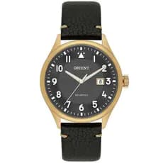 RELÓGIO ORIENT MASCULINO SOLARTECH COURO DOURADO MGSC1020 G2PX