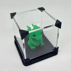 DRAGÃO 3D ESTILO SIMULANDO TRICOT + REDOMA DE ACRILICO
