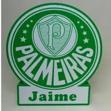 LUMINARIA 3D DO PALMEIRAS PERSONALIZADA COM NOME LUZ NOTURNA PARA QUARTO, ESCRITORIO, SALA, ETC..
