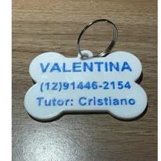 PLAQUINHA DE IDENTIFICAÇÃO 3D  PARA PETS
