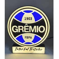 LUMINARIA 3D DO GREMIO PERSONALIZADA COM NOME LUZ NOTURNA PARA QUARTO, ESCRITORIO, SALA, ETC..