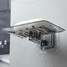 Suporte Porta Sabonete Vazado Transparente Parede Saboneteira Acrílico Banheiro Olivini Home