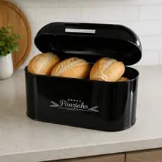 Lata De Metal Porta Pão Vintage Grande Organizador Pão Bolo
