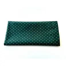 Guardanapo de Tricoline/Guardanapo Natalino Verde Poá Dourado/Guardanapo de Natal/Guardanapo de Pano