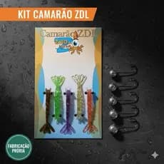 Camarão Artificial com Jig Head 5 Unidades
