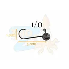 Kit 5 Jig Head Ultra Force Brack Nickel - 1/0, 2/0, 3/0, 4/0, 5/0 e 6/0.