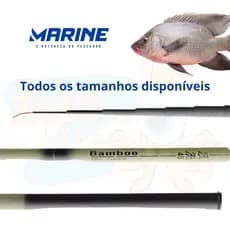 Vara telescópica p/ pesca de tilápia - Bamboo Marine Sports - Lambari Jacundá Cara - Pesqueiro