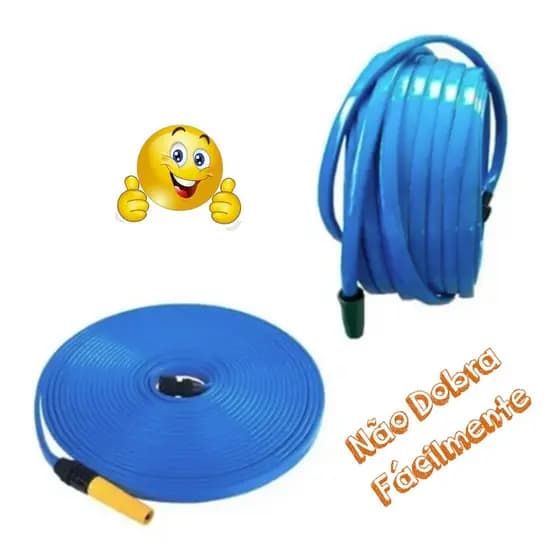 Mangueira para Jardim Anti-Torção Flat 10, 20, 30 ou 50 Mts - Azul